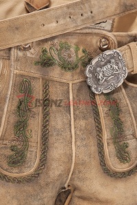 Séchage rapide coton tricoté Oktoberfest Trachtan pantalon motif 2022 été allemand Trachten Lederhosen pli froissé grande taille mi - Product Image 4