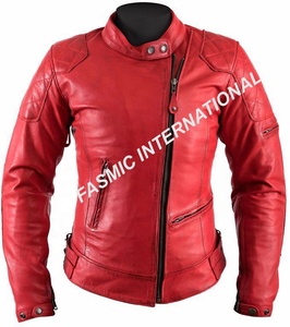 Chaqueta de cuero para mujer, color negro, 100% - Product Image 3