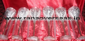 Jeu de gobelets en laiton plaqué argent. Cadeaux de retour de fête décoration de mariage indienne & boîte en Carton cadeau vaisselle ronde en; 34648 - Product Image 2