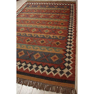 MEILLEUR PRIX TAPIS KILIM EN LANA ET JUTE FAIT MAIN EN INDE - Product Image 2