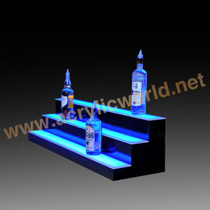 Four <b>Steps</b>, Lighted <b>Bar</b> Shelf, Liquor Bottle Display Rack/led Bottle Shelf - Product Image 4