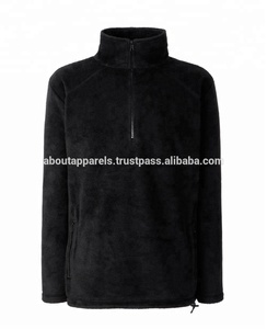 Vente en gros 1/3 Zip léger plaine polaire pull-over veste pour hommes Logo personnalisé grande taille pour l'hiver - Product Image 3