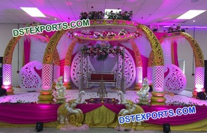 Telones para Bodas al Aire Libre, Conjunto de Mandap, Último Diseño de Mandap para Bodas Indias, Mandap de Madera Tallada a Mano, Decoración para Eventos en Australia - Product Image 6