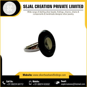 Anillo de plata al por mayor de La India con ajuste de barra para boda, fiesta de compromiso o aniversario - Product Image 4