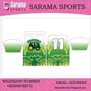 แขนระเหิดและร่างกายเสื้อเบสบอลสีเขียว, - Product Image 2