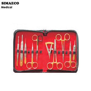 Ensemble de 10 instruments chirurgicaux essentiels en acier inoxydable pour la chirurgie de la paupière : pinces manuelles, porte-aiguilles, canules - Product Image 1