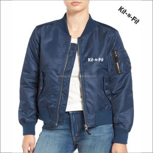 Nouveau Style Bomber personnalisé veste Bomber homme fermeture éclair avant/100% Polyester coupe-vent vol bombardier noir - Product Image 3