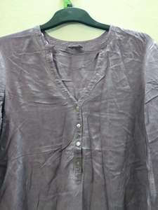 Camisa de Manga Larga con Cuello en V y Botones para Mujer, de Popelina de Viscosa, Informal, de Verano, de Primera Calidad, de Marca, Stock de Bangladés - Product Image 2