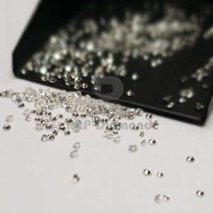 SI เพชรขัดสีขาว0.7 1.2มม. บริสุทธิ์ทรงกลมแวววาวลบด้วยเพชรสีขาว2เม็ด - Product Image 4