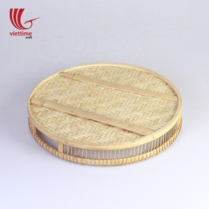 Hand Woven Round Woven Bamboo <b>Basket</b>/ Bamboo Bread and Fruit <b>Basket</b> Vietnam - Product Image 6