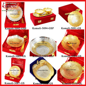 Silver Plated Bowl, Tray & Spoon <b>Gift</b> Set in Velvet Box Ideal for Weddings, Festive Gifting, Return <b>Gifts</b> & Corporate <b>Gifts</b> - Product Image 5