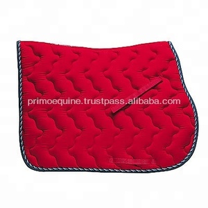 Tapis de selle en polycoton de haute qualité équitation Styles de dressage rouges polyvalents-Polaire de remplissage en polyester occidental anglais - Product Image 2
