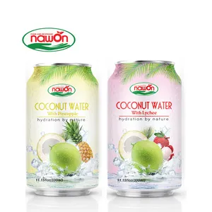 330ml NAWON Canned Lychee coconut water thailand Facilitates Digestion Supplier Vietnam