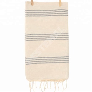 Toallas de estilo tradicional turco con borlas de Diseño a rayas, suaves y flexibles, Heybet Peshtemals, colores Pastel, % 100 algodón - Product Image 5