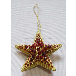 Star Shape Hand Embroidery Christmas <b>Tree</b> <b>Ornaments</b> - Product Image 1