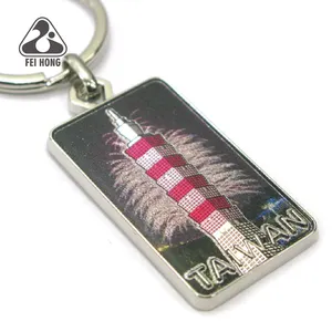 Đài Bắc 101 Lưu Niệm In Kỹ Thuật Số Kim Loại Keyring Tùy Chỉnh Keychain