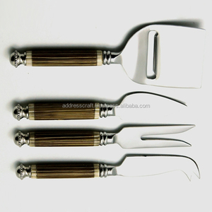 Meilleure qualité Nouveau design Poignée décorative en résine Acier Fromage ensemble de 4 accessoires de cuisine Outils pour fruits et légumes Outils de cuisine - Product Image 1