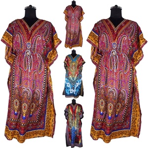 Robe africaine longue en soie faite à la main, Kaftan, grande taille, nouveauté indienne - Product Image 1