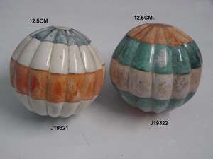 Boules décoratives en mosaïque d'os de style citrouille faites à la main, disponibles dans toutes les tailles et toutes les couleurs, décoration d'intérieur - Product Image 2