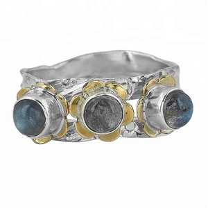 925พลอยอัญมณีทรงกลมหลายสีแหวนเงินสเตอลิงเครื่องประดับหนามเตยแหวนแฟชั่นสำหรับเป็นของขวัญแต่งงาน - Product Image 2