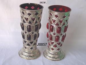 Glass and <b>Brass</b> Votive Tea Light <b>Holder</b> All Colors Available Metal in Silver Finish Tea Light <b>Candle</b> <b>Holder</b> for Home Decor - Product Image 5