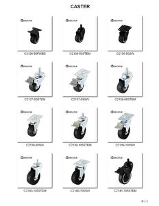 Roulement à billes 2 pouces Roulette TPR pivotante avec frein pour le salon Salle à manger École Gym Hôpital Entrepôt Salle de bain Utilisation - Product Image 6