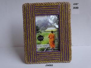 Marco de Fotos de Yute Marrón de Diseño Moderno, Decoración de Mesa Hecha a Mano en Dos Tonos, Disponible para Todos los Tamaños y Diseños de Fotos - Product Image 5