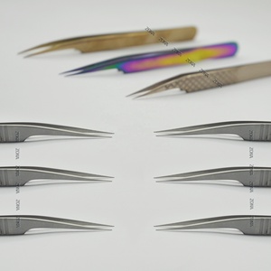Pince à épiler professionnelle à pointe diamantée pour cils volume et classiques, pointes en acier inoxydable super affûtées pour pince à cils - Product Image 6