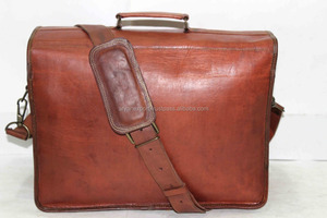 Sacoche à bandoulière en cuir de chèvre véritable 12*16 pouces - Product Image 3