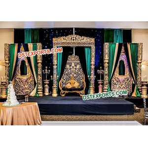 Scène de mariage royale, Scène de mariage au look traditionnel, Panneaux de fond en fibre, Décoration de scène pour événements au New Hampshire - Product Image 1