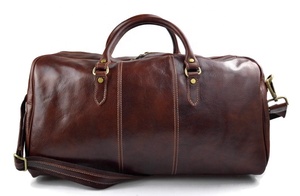 Sac de sport de voyage en cuir véritable durable personnalisé en gros avec fermeture éclair grande taille IHS-0067 - Product Image 3