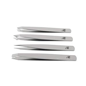 Juego de Pinzas para Cejas y Pestañas de Acero Inoxidable de 4 Piezas con Punta Inclinada, Alta Calidad ODM/OEM, Herramienta de Belleza de Venta Caliente 2026 - Product Image 2