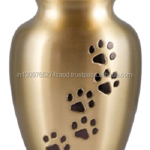 Urna funeraria de latón para mascotas, para perros y gatos de Brassworld, India - Product Image 1
