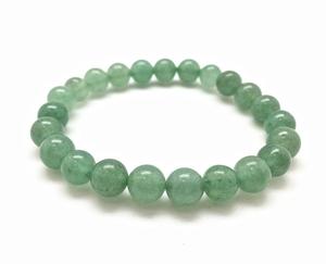 Pulsera de cuentas redondas de Aventurina verde de piedra natural, piedra de Chakra para usar como pulsera de Chakra, pulsera de cristal al por mayor - Product Image 1