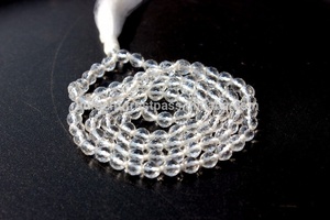 Collier Mala à facettes 108 perles, cristal de guérison, quartz, bijoux de yoga, bohème, polissage 6 mm, cadeau et fête, hindouisme, unisexe - Product Image 3