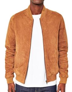 La última chaqueta de bombardero de cuero PU personalizada para hombres con tela de lona para invierno al aire libre | Cierre de cremallera - Product Image 1