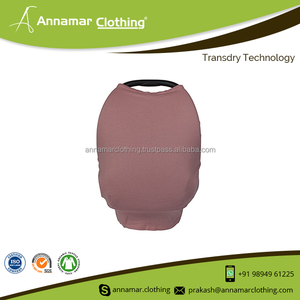 Stretchy Baby Car Seat Cover Blank Solid Color OEM Organic Baby Car Sear Cover Canopy With Custom Logo - Product Image 3