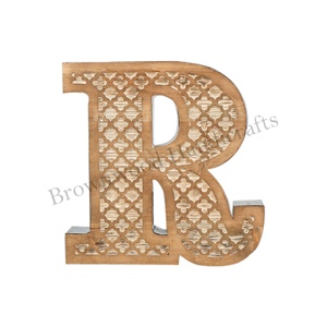 Jouer et apprendre jeu en bois sculpté à la main lettres de l'alphabet anglais pour jouer école et salle d'étude décoration à bas prix - Product Image 1