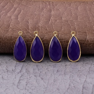Dijes colgantes de joyería hechos a mano DIY, comprobador en forma de pera, Conector de enlace de piedras preciosas, componentes de ajuste de bisel, suministros para - Product Image 2