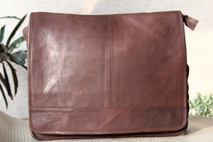 Porte-documents en cuir véritable unisexe, sac à main pour ordinateur portable, sacoche - Product Image 3