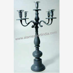Impressionnant qualité dernière conception gris fini cinq bras candélabre taille personnalisée bougeoir bougeoir pour table de mariage - Product Image 1
