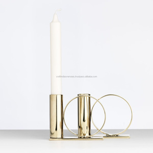 Portavelas de latón de alta calidad, nuevo diseño raro, soporte de exhibición de artículos de mesa, superventas para ocasiones navideñas - Product Image 2