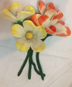 Idée de cadeaux de nouveauté de décoration de fleur de feutre de laine fait main - Product Image 3