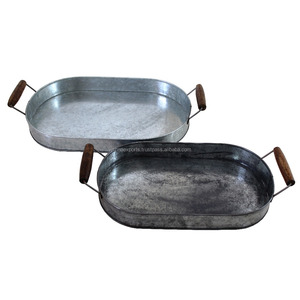 ที่ปลูกต้นไม้ถาดโลหะชุบสังกะสีสำหรับบ้านสวนสำหรับกระถางและปลูกต้นไม้ - Product Image 1