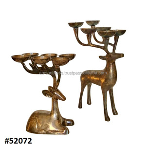 Christmas Decoration Golden & <b>Silver</b> Decorative Reindeer Candle Holder Home Decoration Classic Handmade Candle Holder - Product Image 6