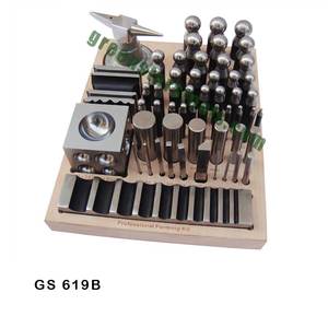 Juego de herramientas de joyería profesional GS 619B, juego de 56 herramientas de dapping y formación en soporte de madera para joyeros de GREEN STARS SA PVT LTD - Product Image 1