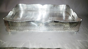 Bandejas de servicio ovaladas en relieve plateadas para bodas/fiestas/hogar/HOTEL - Product Image 3
