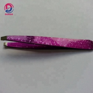 Pinzas profesionales para cejas con corazón, pinzas para depilación de cejas inclinadas con etiqueta privada personalizada de acero inoxidable sostenible - Product Image 3