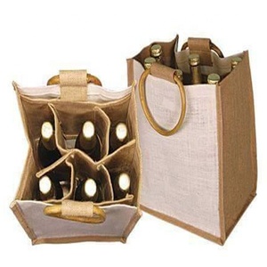 Bán Buôn Biểu Tượng Tùy Chỉnh Đay Chai Rượu Vang Túi Với Cửa Sổ Sinh Thái Thân Thiện In Quà Tặng Bao Bì Tái Sử Dụng Tự Nhiên Túi Cho Khuyến Mãi - Product Image 1