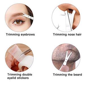 Ciseaux de manucure professionnels en acier inoxydable avec lame droite ciseaux à ongles pour poils de nez incurvés outil de beauté vente en gros - Product Image 5